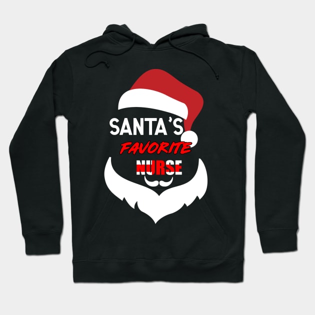 santa favorite nurse christmas gift Hoodie by Flipodesigner